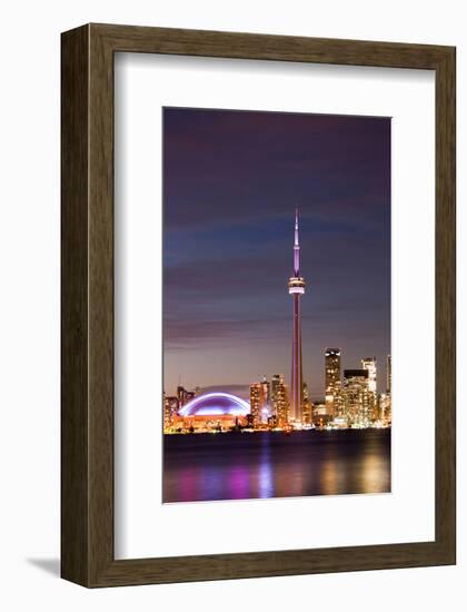 Toronto Illuminated Skyline-null-Framed Art Print
