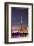 Toronto Illuminated Skyline-null-Framed Art Print