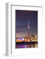 Toronto Illuminated Skyline-null-Framed Art Print