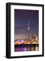 Toronto Illuminated Skyline-null-Framed Art Print