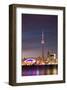 Toronto Illuminated Skyline-null-Framed Art Print