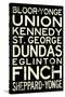 Toronto Metro Stations Vintage Travel Poster-null-Stretched Canvas