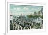 Toronto, Ontario - Hanlans Point Scene-Lantern Press-Framed Premium Giclee Print