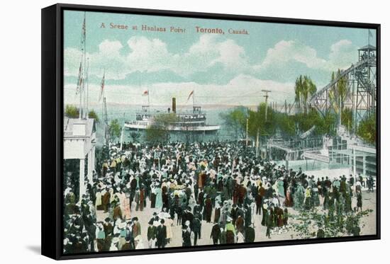 Toronto, Ontario - Hanlans Point Scene-Lantern Press-Framed Stretched Canvas