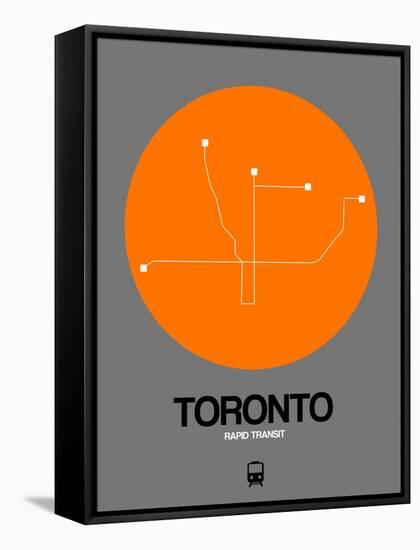 Toronto Orange Subway Map-NaxArt-Framed Stretched Canvas