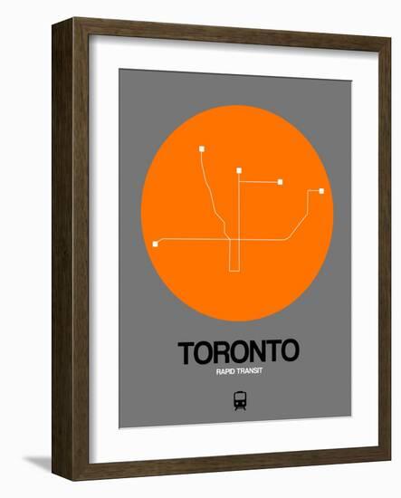 Toronto Orange Subway Map-NaxArt-Framed Art Print