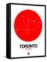 Toronto Red Subway Map-NaxArt-Framed Stretched Canvas