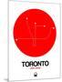 Toronto Red Subway Map-NaxArt-Mounted Art Print
