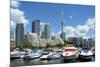 Toronto Skyline and Marina-null-Mounted Premium Giclee Print