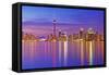 Toronto Skyline at Dusk-Brad Smith-Framed Stretched Canvas