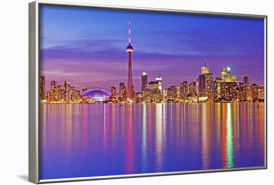 Toronto Skyline at Dusk-Brad Smith-Framed Photographic Print