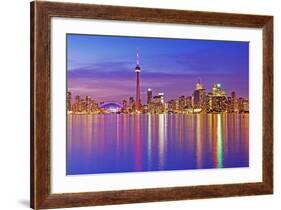 Toronto Skyline at Dusk-Brad Smith-Framed Photographic Print