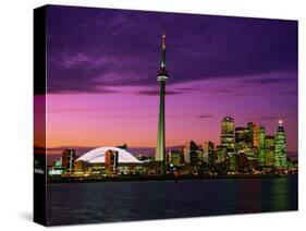 Toronto Skyline at Night, Canada-Jim Schwabel-Stretched Canvas