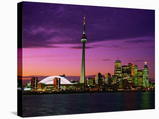 Toronto Skyline at Night, Canada-Jim Schwabel-Stretched Canvas