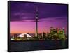 Toronto Skyline at Night, Canada-Jim Schwabel-Framed Stretched Canvas