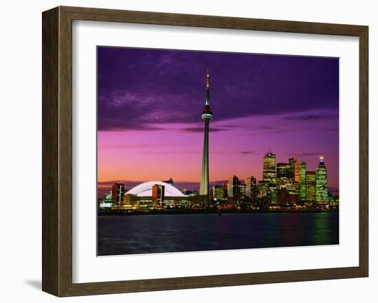 Toronto Skyline at Night, Canada-Jim Schwabel-Framed Premium Photographic Print