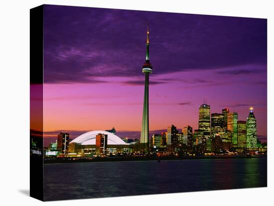 Toronto Skyline at Night, Canada-Jim Schwabel-Stretched Canvas