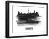 Toronto Skyline Brush Stroke - Black II-NaxArt-Framed Art Print