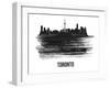 Toronto Skyline Brush Stroke - Black II-NaxArt-Framed Art Print