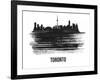 Toronto Skyline Brush Stroke - Black II-NaxArt-Framed Art Print