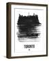 Toronto Skyline Brush Stroke - Black-NaxArt-Framed Art Print