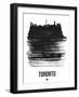 Toronto Skyline Brush Stroke - Black-NaxArt-Framed Art Print