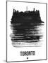 Toronto Skyline Brush Stroke - Black-NaxArt-Mounted Art Print