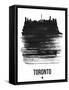 Toronto Skyline Brush Stroke - Black-NaxArt-Framed Stretched Canvas