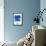 Toronto Skyline Brush Stroke - Blue-NaxArt-Framed Stretched Canvas displayed on a wall