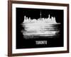 Toronto Skyline Brush Stroke - White-NaxArt-Framed Art Print