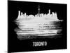 Toronto Skyline Brush Stroke - White-NaxArt-Mounted Art Print