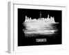 Toronto Skyline Brush Stroke - White-NaxArt-Framed Art Print