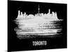 Toronto Skyline Brush Stroke - White-NaxArt-Mounted Art Print