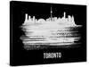 Toronto Skyline Brush Stroke - White-NaxArt-Stretched Canvas