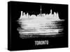 Toronto Skyline Brush Stroke - White-NaxArt-Stretched Canvas