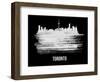 Toronto Skyline Brush Stroke - White-NaxArt-Framed Art Print