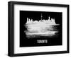 Toronto Skyline Brush Stroke - White-NaxArt-Framed Art Print