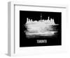 Toronto Skyline Brush Stroke - White-NaxArt-Framed Art Print