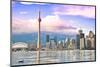 Toronto Skyline Center Island-null-Mounted Art Print