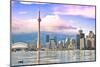 Toronto Skyline Center Island-null-Mounted Art Print