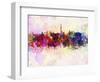 Toronto Skyline in Watercolor Background-paulrommer-Framed Art Print