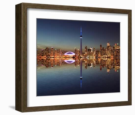 Toronto Skyline & Lake Ontario-null-Framed Art Print