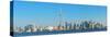 Toronto Skyline Panorama over Lake with Urban Architecture.-Songquan Deng-Stretched Canvas