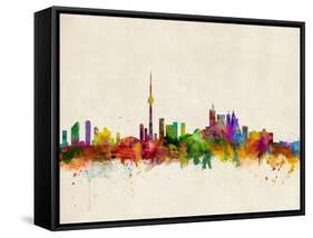 Toronto Skyline-Michael Tompsett-Framed Stretched Canvas