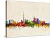 Toronto Skyline-Michael Tompsett-Stretched Canvas