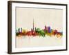 Toronto Skyline-Michael Tompsett-Framed Art Print