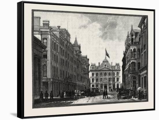 Toronto Street, and Post Office, Canada, Nineteenth Century-null-Framed Stretched Canvas