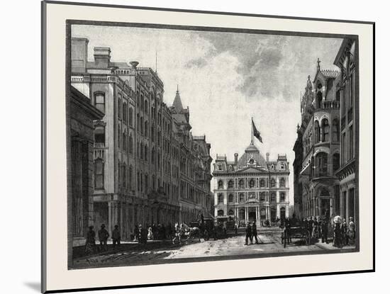 Toronto Street, and Post Office, Canada, Nineteenth Century-null-Mounted Giclee Print