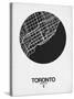 Toronto Street Map Black on White-NaxArt-Stretched Canvas