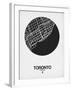 Toronto Street Map Black on White-NaxArt-Framed Art Print